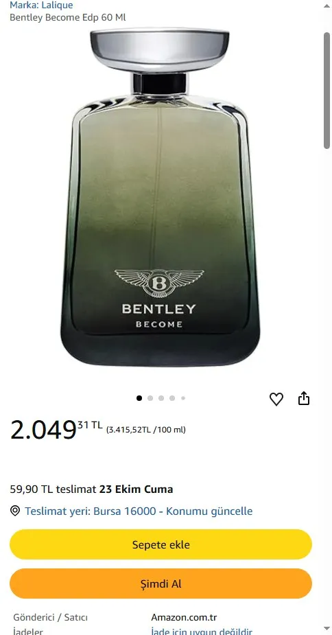 Bentley Become Edp 60 Ml