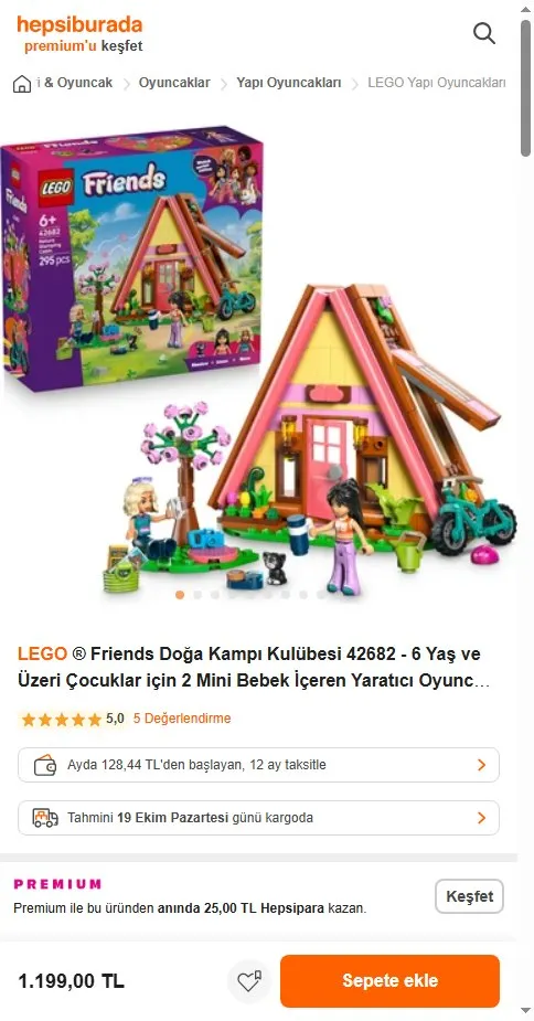 LEGO ® Friends Doğa Kampı Kulübesi 42682 - 6 Yaş ve Üzeri Çocuklar için 2 Mini Bebek İçeren Yaratıcı Oyuncak Yapım Seti (295 Parça)