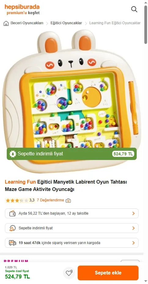 Learning Fun Eğitici Manyetik Labirent Oyun Tahtası Maze Game Aktivite Oyuncağı