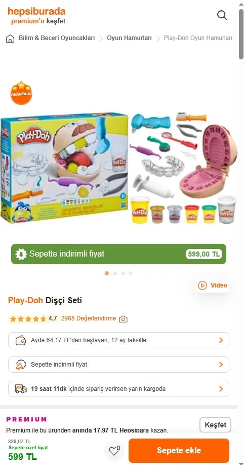 Play-Doh Dişçi Seti