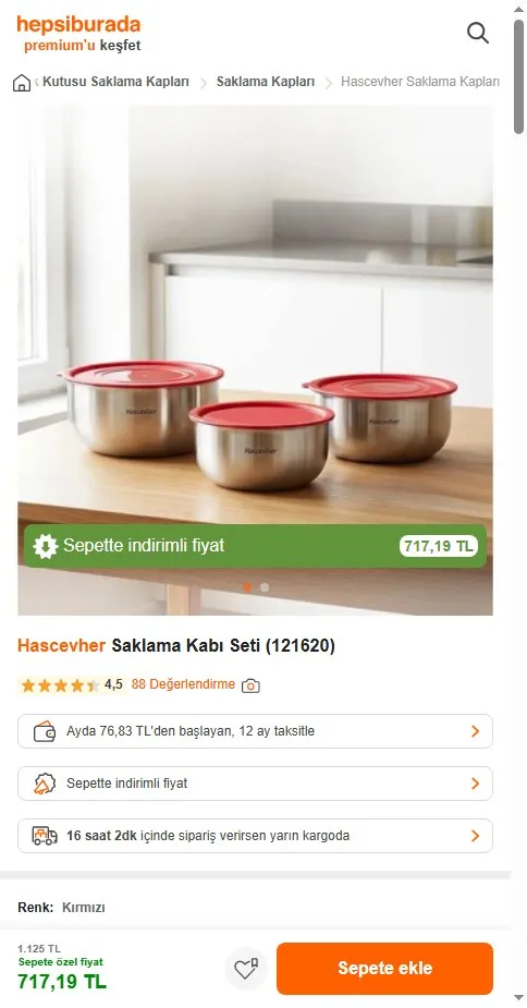 Hascevher Saklama Kabı Seti (121620)