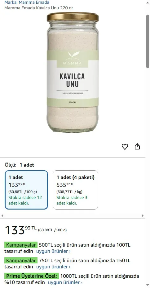 Mamma Emada Kavılca Unu 220 gr