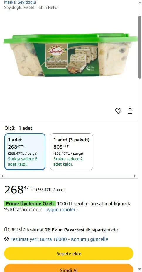 Seyidoğlu Fıstıklı Tahin Helva