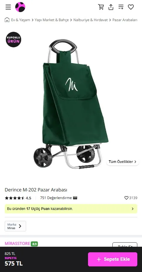 Derince M-202 Pazar Arabası