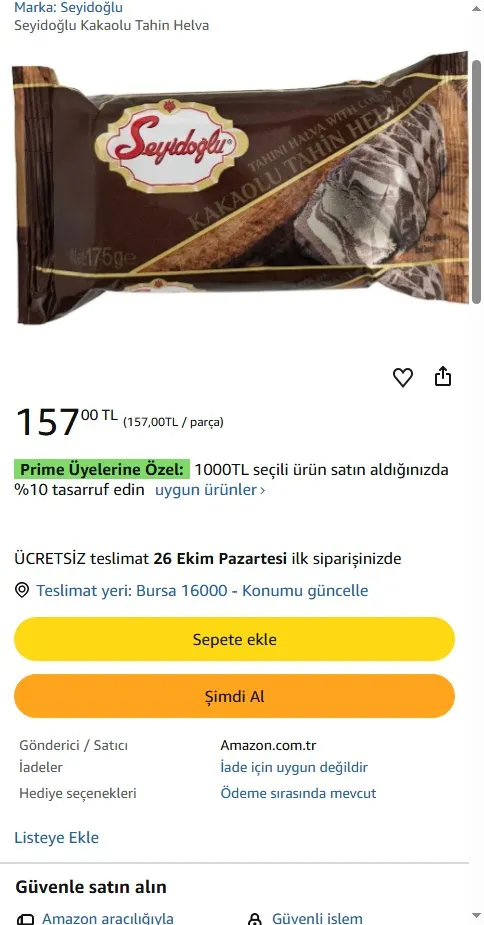 Seyidoğlu Kakaolu Tahin Helva