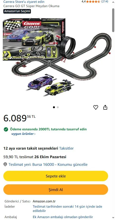 Carrera GO GT Süper Meydan Okuma