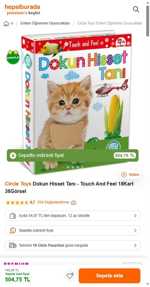 Circle Toys Dokun Hisset Tanı - Touch And Feel 18Kart 36Görsel