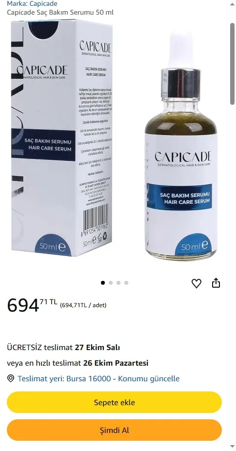 Capicade Saç Bakım Serumu 50 ml