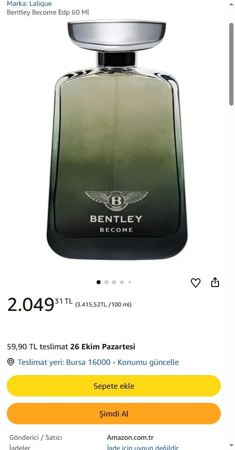 Bentley Become Edp 60 Ml