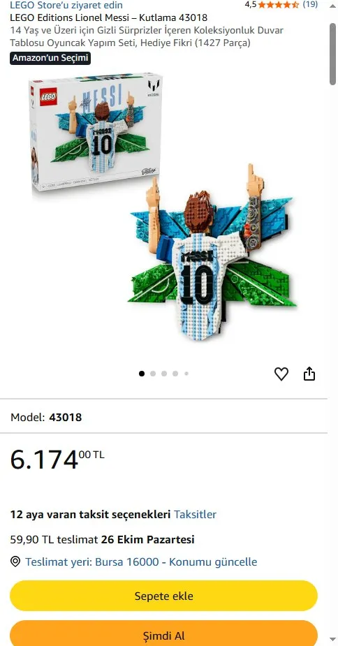 LEGO Editions Lionel Messi – Kutlama 43018