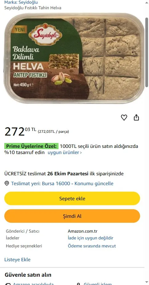 Seyidoğlu Fıstıklı Tahin Helva