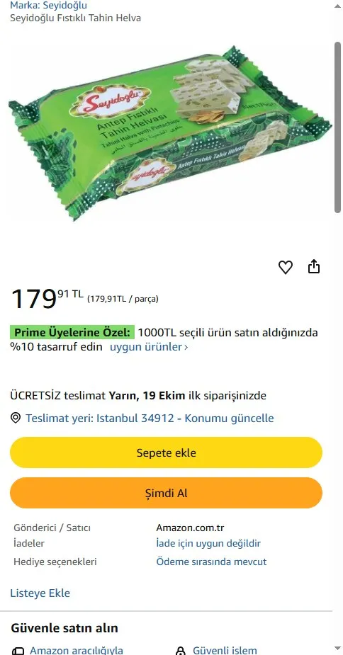 Seyidoğlu Fıstıklı Tahin Helva