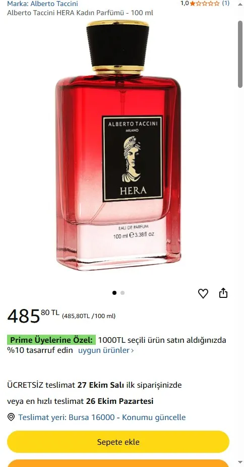 Alberto Taccini HERA Kadın Parfümü - 100 ml