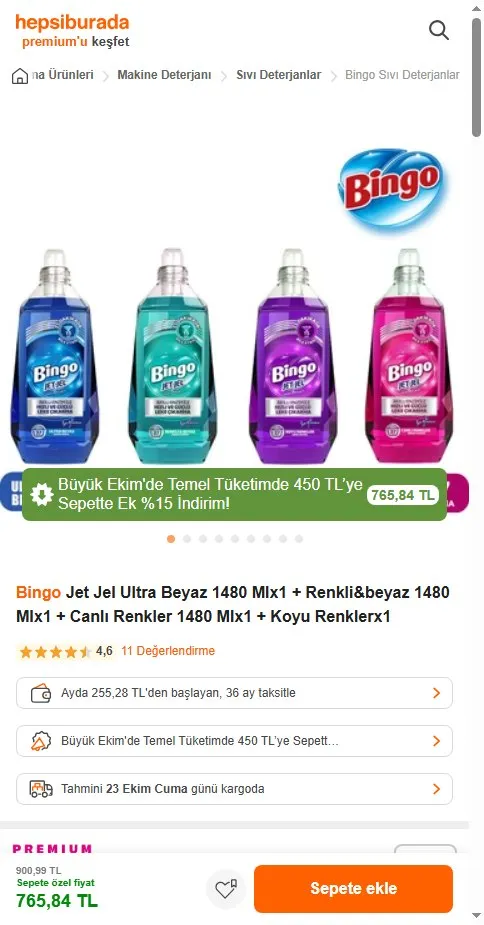 Bingo Jet Jel Ultra Beyaz 1480 Mlx1 + Renkli&beyaz 1480 Mlx1 + Canlı Renkler 1480 Mlx1 + Koyu Renklerx1