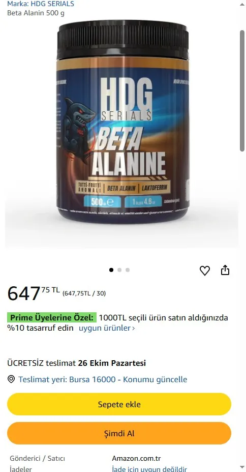 Beta Alanin 500 g