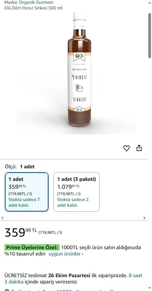 OG Dört Hırsız Sirkesi 500 ml