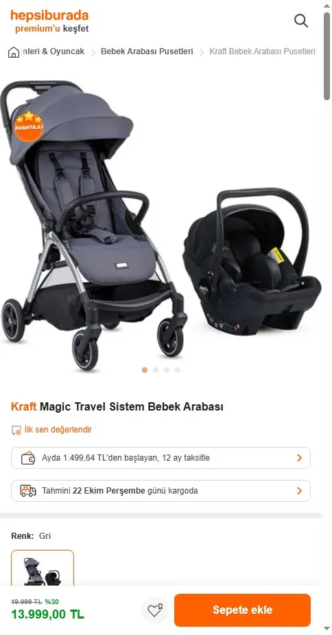 Kraft Magic Travel Sistem Bebek Arabası