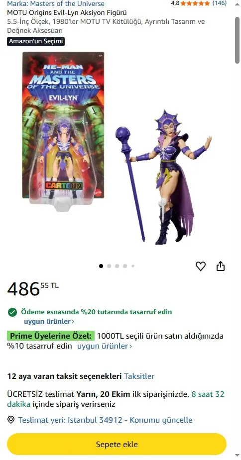 MOTU Origins Evil-Lyn Aksiyon Figürü