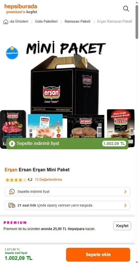 Erşan Ersan Erşan Mini Paket