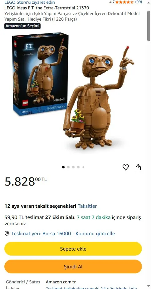 LEGO Ideas E.T. the Extra-Terrestrial 21370