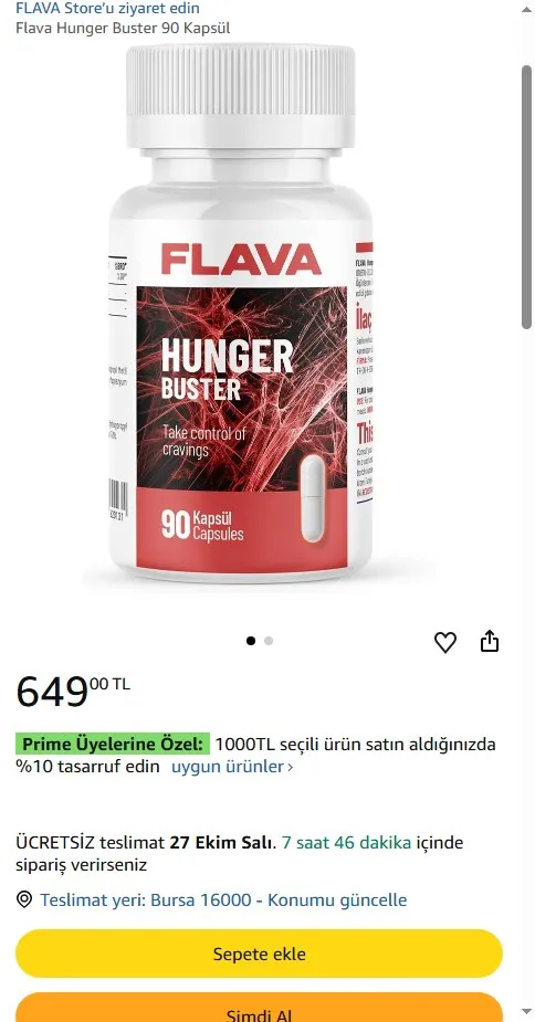 Flava Hunger Buster 90 Kapsül