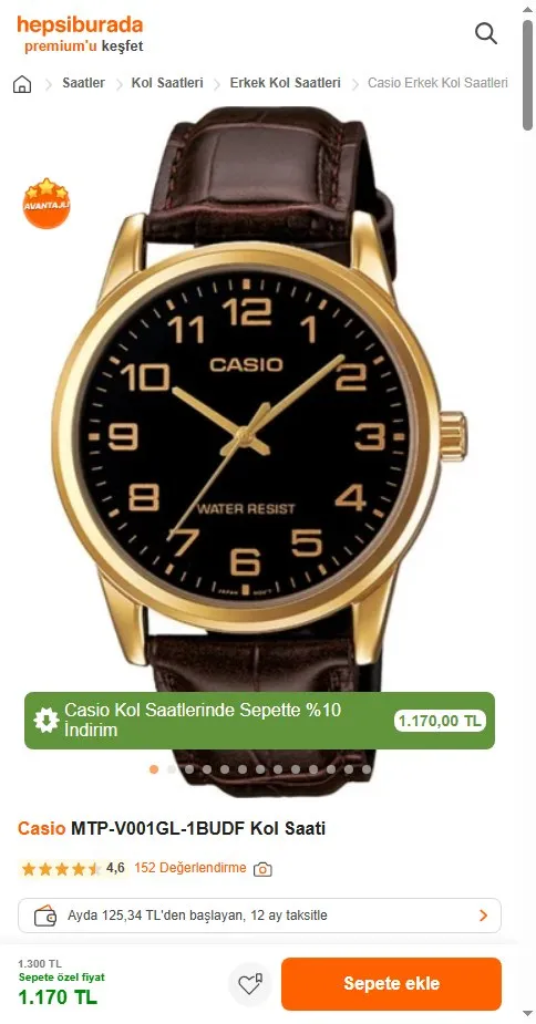 Casio MTP-V001GL-1BUDF Kol Saati