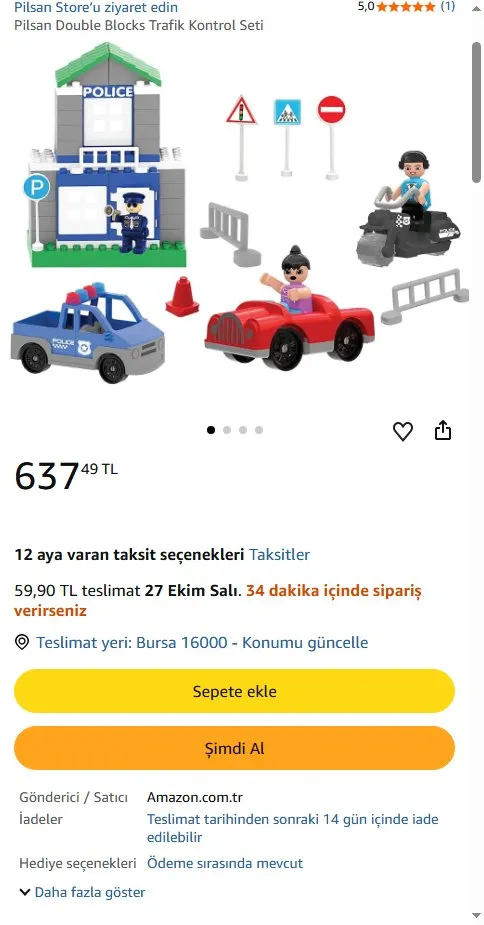 Pilsan Double Blocks Trafik Kontrol Seti