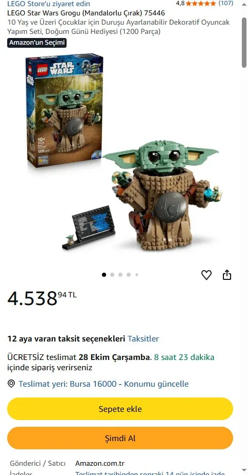 LEGO Star Wars Grogu (Mandalorlu Çırak) 75446