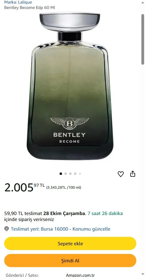 Bentley Become Edp 60 Ml