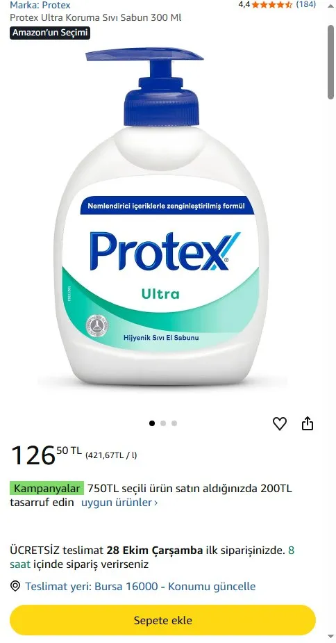 Protex Ultra Koruma Sıvı Sabun 300 Ml