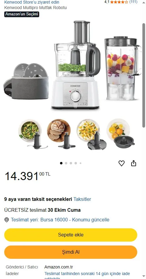 Kenwood Multipro Mutfak Robotu