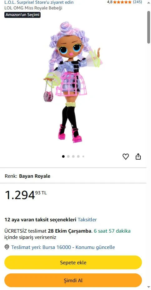 LOL OMG Miss Royale Bebeği