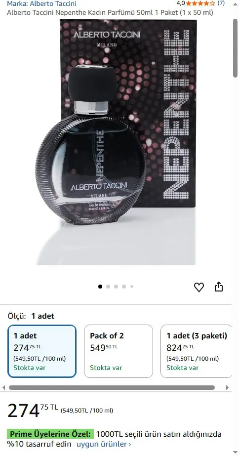 Alberto Taccini Nepenthe Kadın Parfümü 50ml 1 Paket (1 x 50 ml)