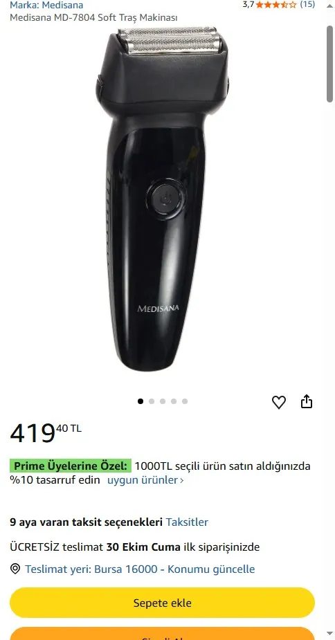 Medisana MD-7804 Soft Traş Makinası