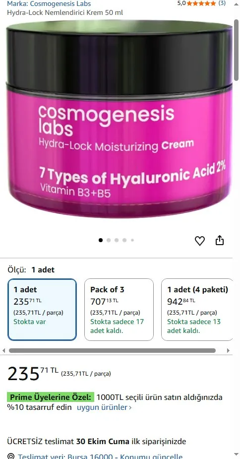 Hydra-Lock Nemlendirici Krem 50 ml