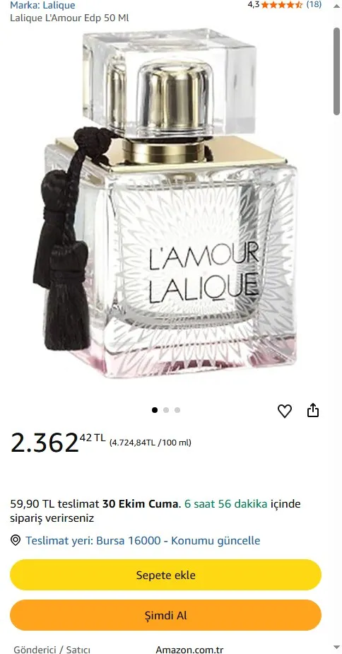 Lalique L'Amour Edp 50 Ml