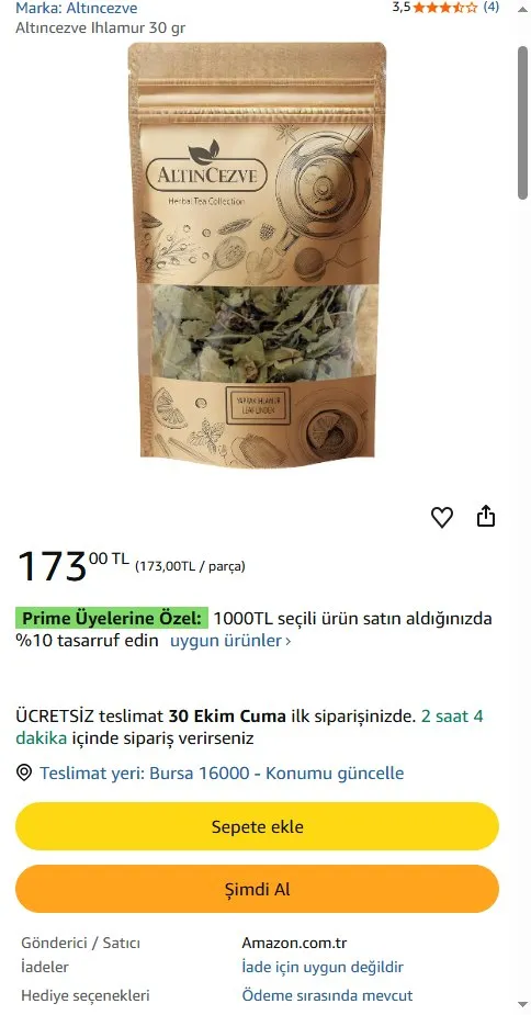 Altıncezve Ihlamur 30 gr