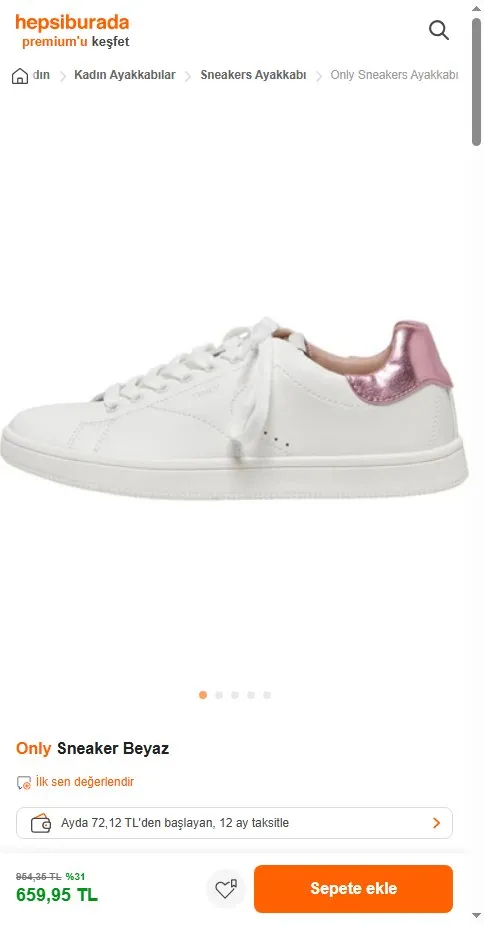 Only Sneaker Beyaz