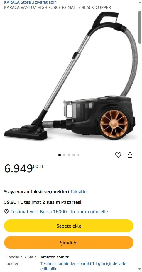 KARACA VANTUZ HIGH FORCE F2 MATTE BLACK-COPPER