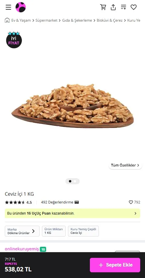 Ceviz İçi 1 KG