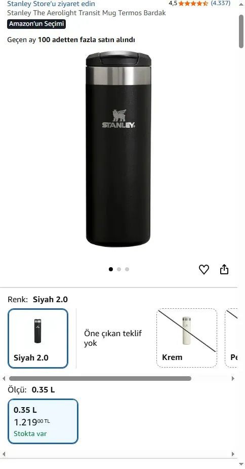 Stanley The Aerolight Transit Mug Termos Bardak