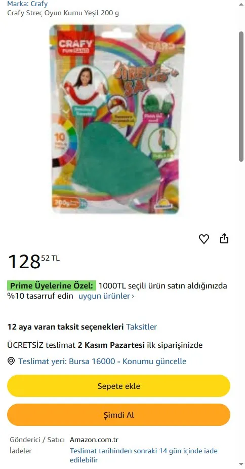 Crafy Streç Oyun Kumu Yeşil 200 g
