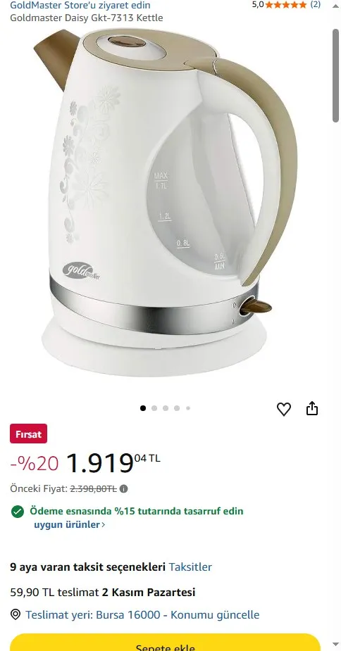 Goldmaster Daisy Gkt-7313 Kettle