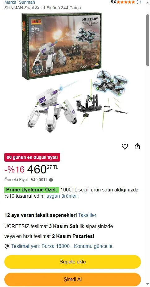 SUNMAN Swat Set 1 Figürlü 344 Parça