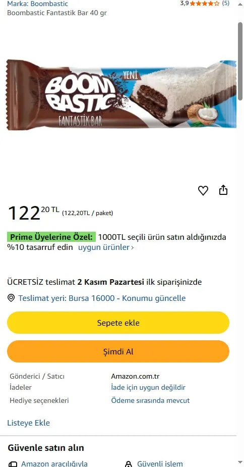 Boombastic Fantastik Bar 40 gr