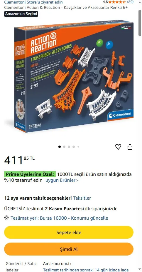 Clementoni Action & Reaction - Kavşaklar ve Aksesuarlar Renkli 6+