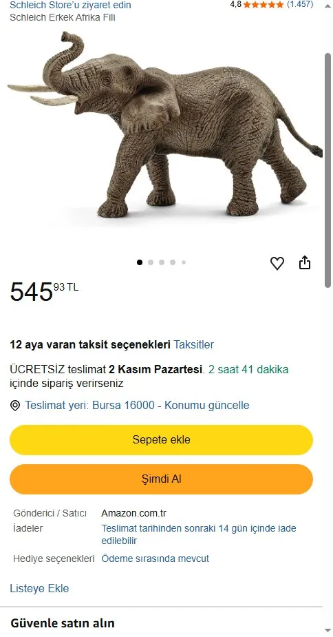 Schleich Erkek Afrika Fili