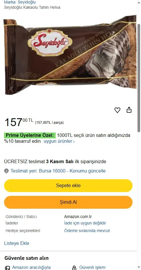Seyidoğlu Kakaolu Tahin Helva