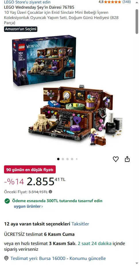 LEGO Wednesday Şey’in Dairesi 76785