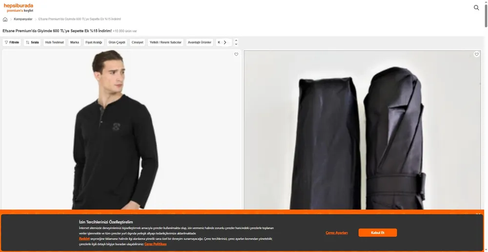Efsane Premium'da Giyimde 600 TL’ye Sepette Ek %15 İndirim!
